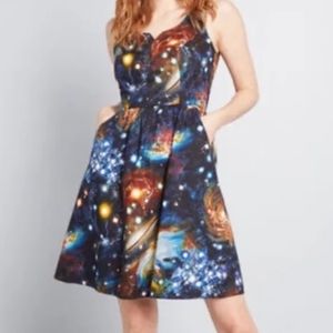 Modcloth M Galaxy Space print dress